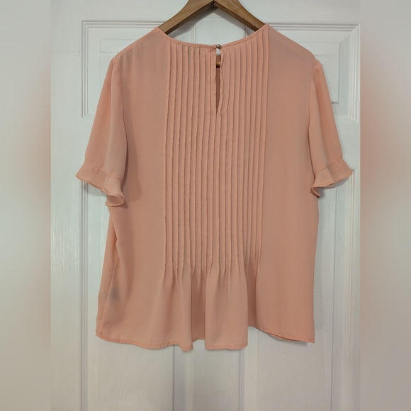 The Limited Collection Pink Blouse With Ruffles Detailing Women's Size Medium - Picture 2 of 4